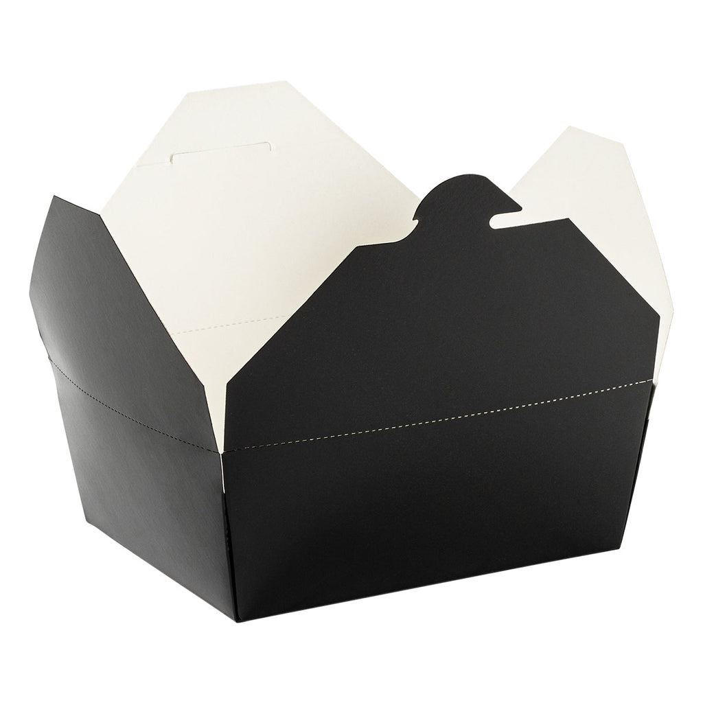 29 oz Paper Food Box | Black | #8 Size