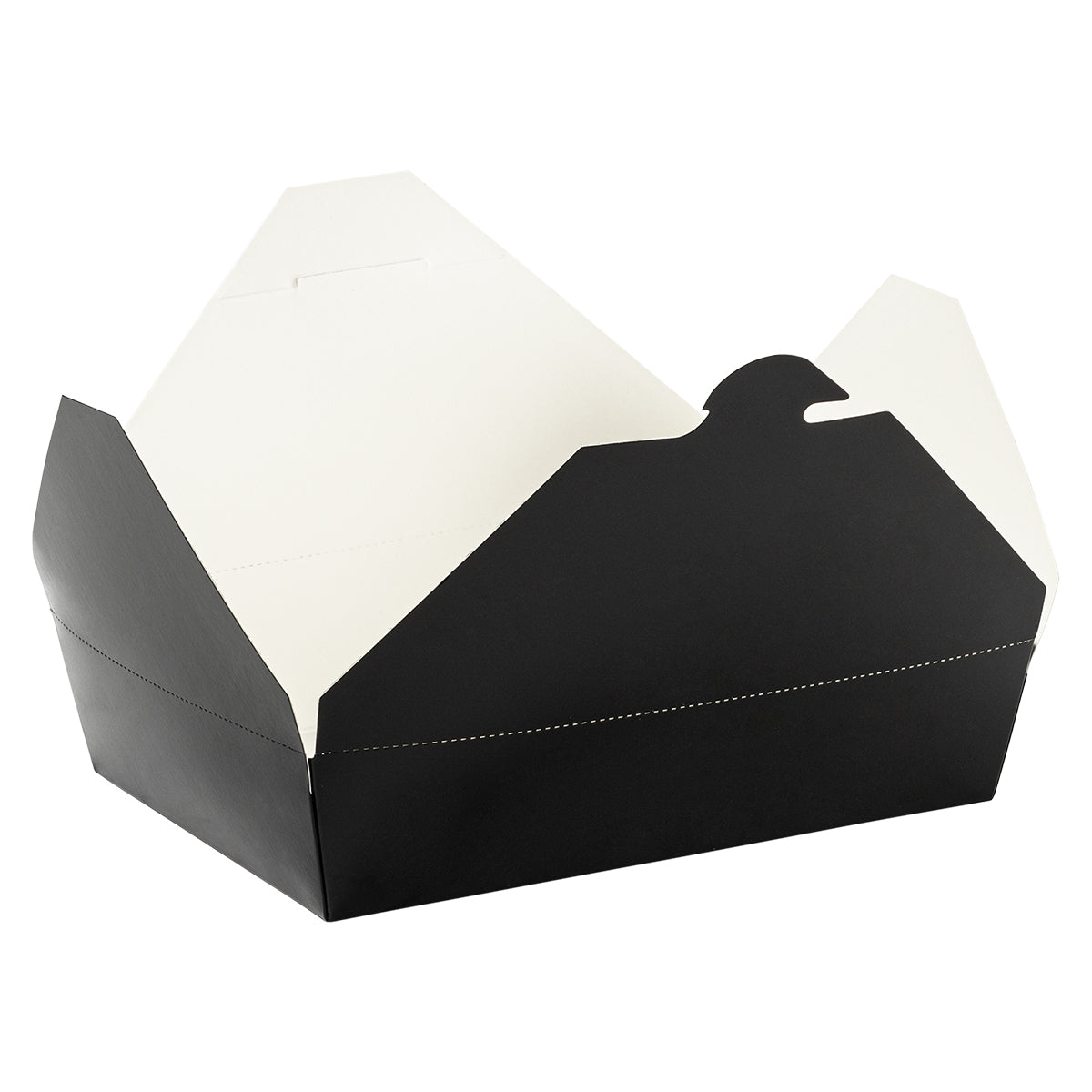 56 oz Paper Food Box | Black | #3 Size
