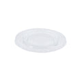 Clear plastic lid on a white background