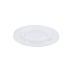 Clear plastic lid on a white background