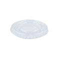 Clear plastic lid on a white background