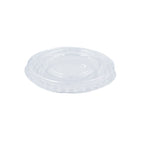 Clear plastic lid on a white background