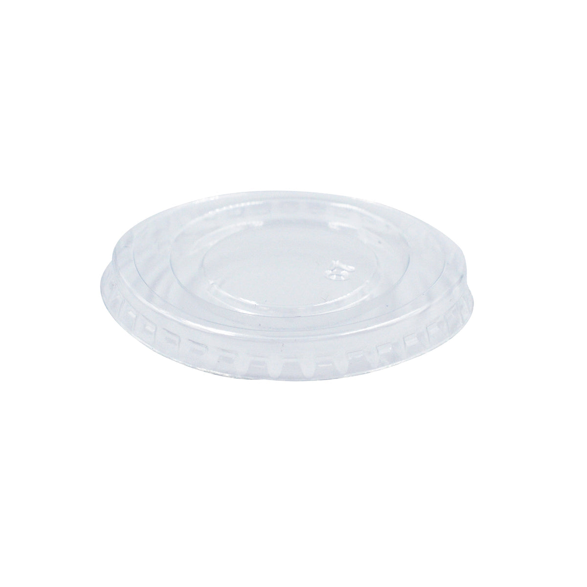 Clear plastic lid on a white background