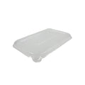 Clear plastic flat lid on a white background