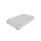 Clear plastic flat lid on a white background