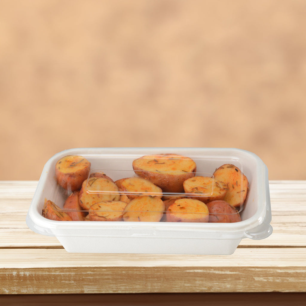 Fiber tray with a clear tray lid