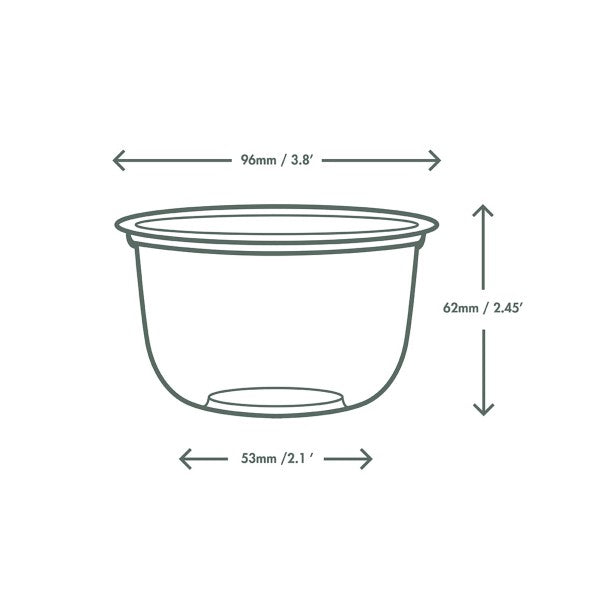 10 oz Bella Pot | Clear PLA | Compostable