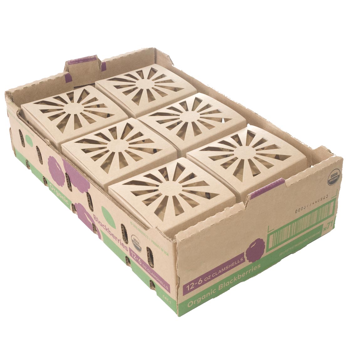 1 Pint Kraft Produce Container | Vented | Compostable & Recyclable