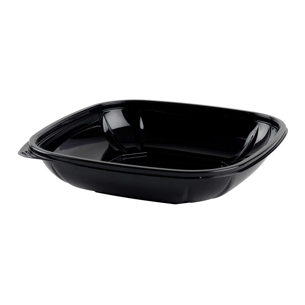 Black square bowl on a white background
