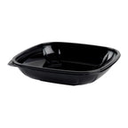 Black square bowl on a white background