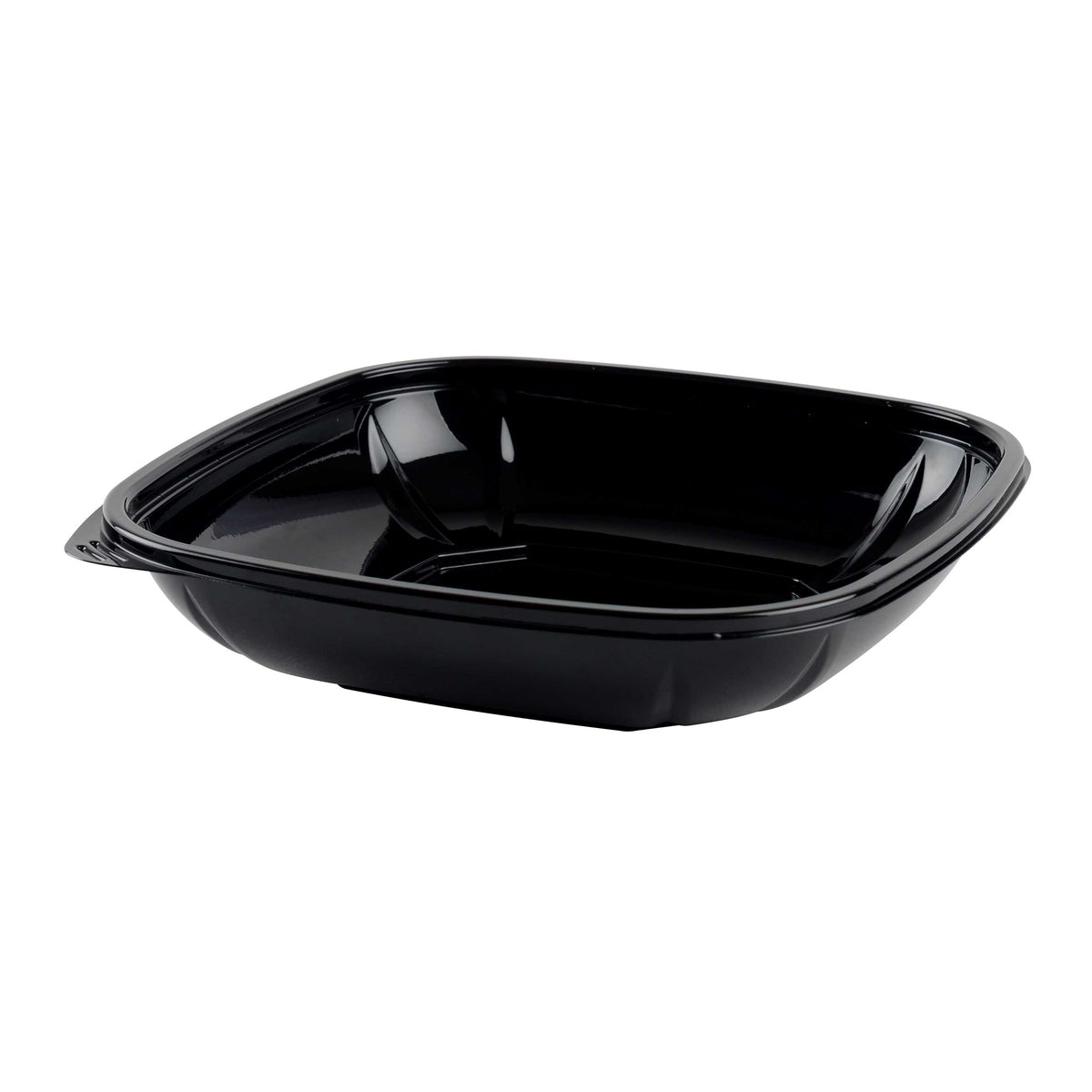 Black square bowl on a white background