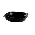 Black plastic bowl on a white background
