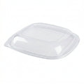 Clear plastic lid on a white background