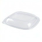 Clear plastic lid on a white background