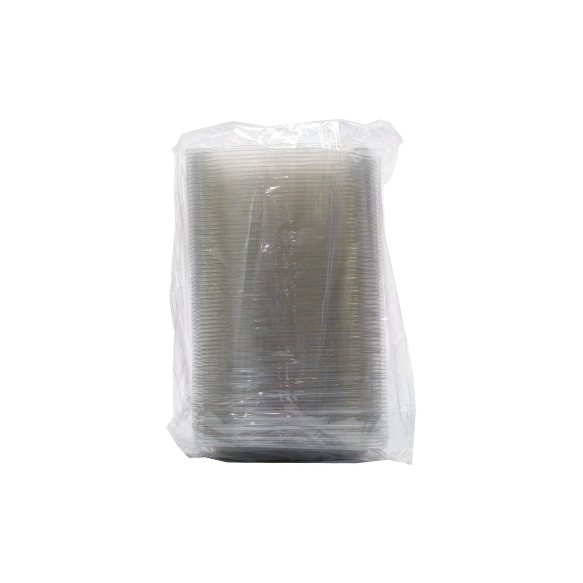 Pack of plastic dome lids  in clear packaging on a white background