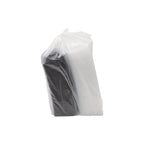 Hinged Clamshells with Hinged Lids in plastic wrapping on a white background