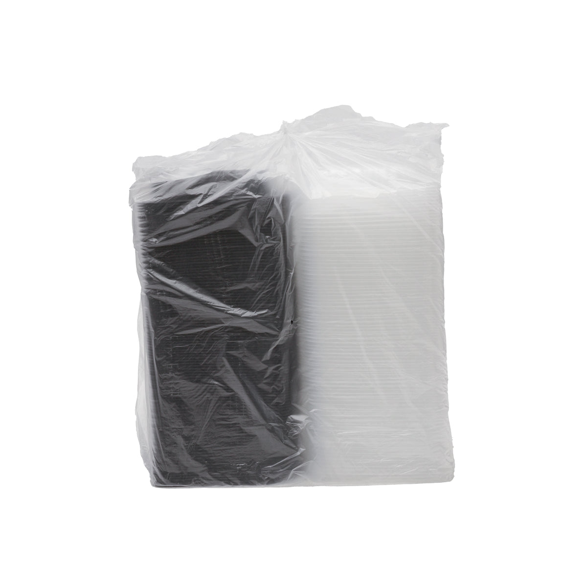 Clamshells with Lids packaged in clear plastic on a white background