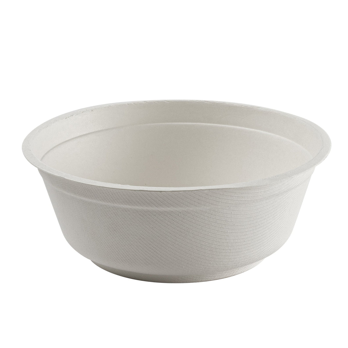 White compostable bowl on a white background