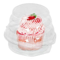Jumbo Single Cupcake Container Swirl Dome | Clear PET