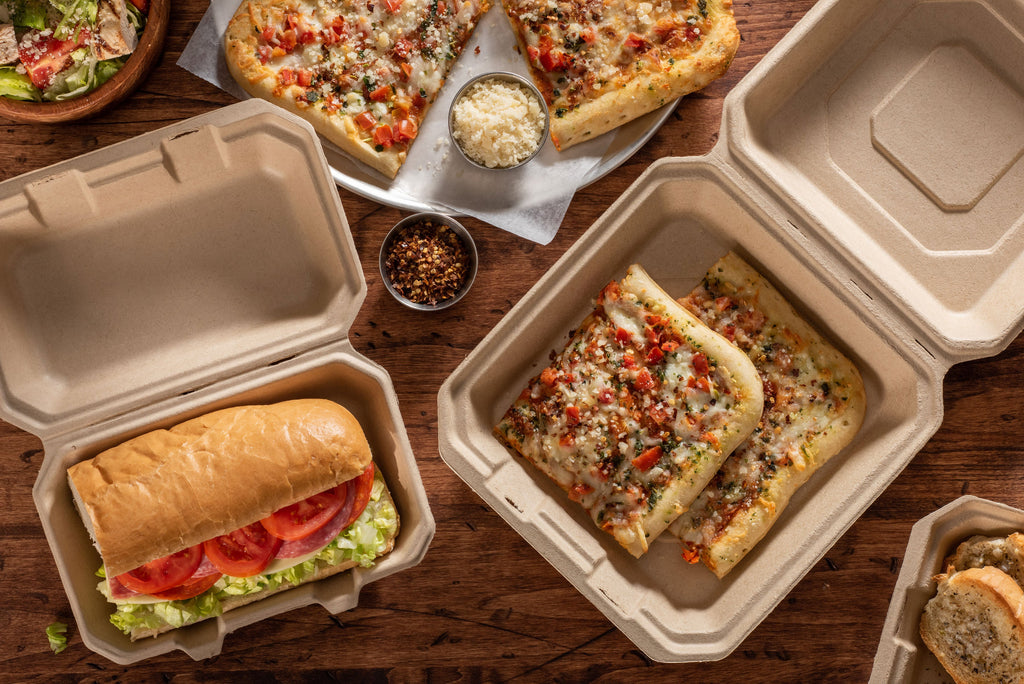 9" x 6" Compostable Clamshell | 1 Compartment | No Added PFAS