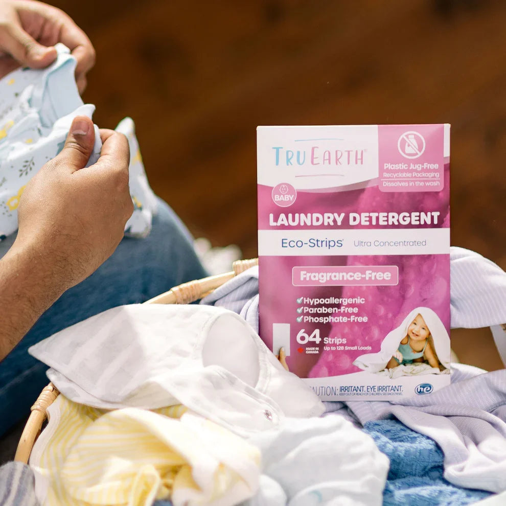 Tru Earth Eco Laundry Detergent Strips | Baby | Eco-Friendly | 32-Load Pack