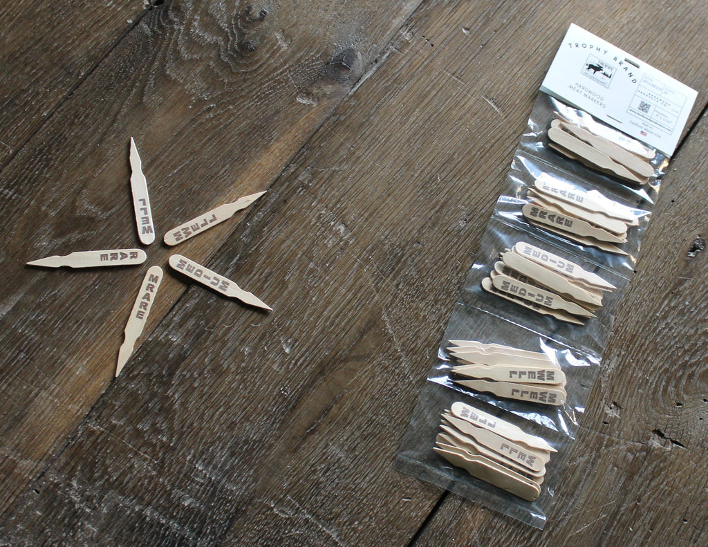 Wooden Steak Markers | Variety Pack | Home Compostable