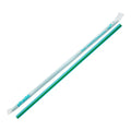 8.5" PHA Drinking Straws | Wrapped | Blue w/Green Stripe | Giant