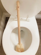 Toilet Brush with Handle| Reusable | Bamboo Handle w/Coconut bristles