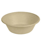 Beige compostable bowl on a white background