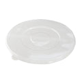 Clear plastic lid on a plain white background.