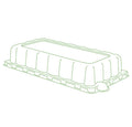 Recyclable Dome Lid for 10" x 5" Rectangular Plate | Clear | Lid Only | Case of 500