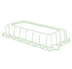 Recyclable Dome Lid for 10" x 5" Rectangular Plate | Clear | Lid Only | Case of 500