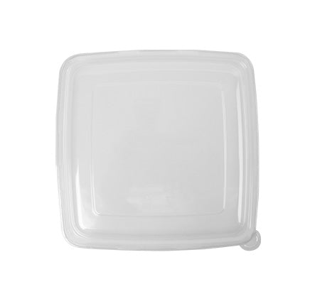 Lid for 9" Fiber Square Tray | Clear PET