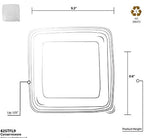 Lid for 9" Fiber Square Tray | Clear PET