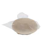 Mini Appetizer bowls wrapped in clear plastic on a white background