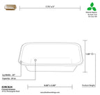 24 oz. Takeout Tray | Natural Plant Fiber | Compostable