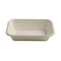Beige rectangular container on a white background