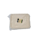 Rectangular tray packaged in plastic with a label on a white background