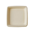 Compostable square tray on a white background