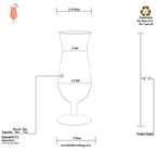 14 oz. Hurricane Glass | Clear | PETE