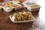 3 Divider Taco Tray | Natural Fiber | Compostable