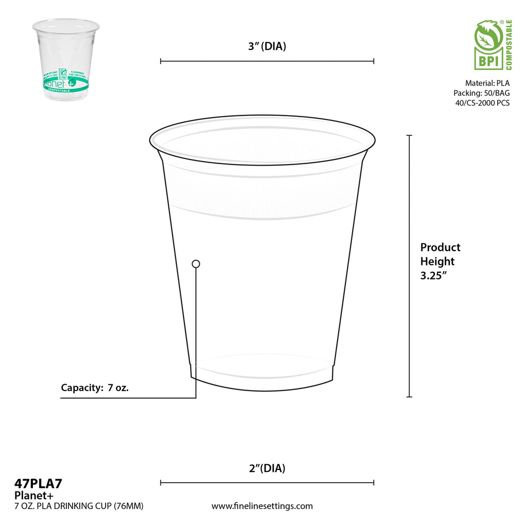 7 oz Cold Cup | Corn Plastic