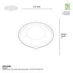 Salad PLA lid for salad bowl with dimensions and material information.