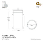 4oz. Mason Jar with Lid | PETE Jar & PP Lid | Set of 120