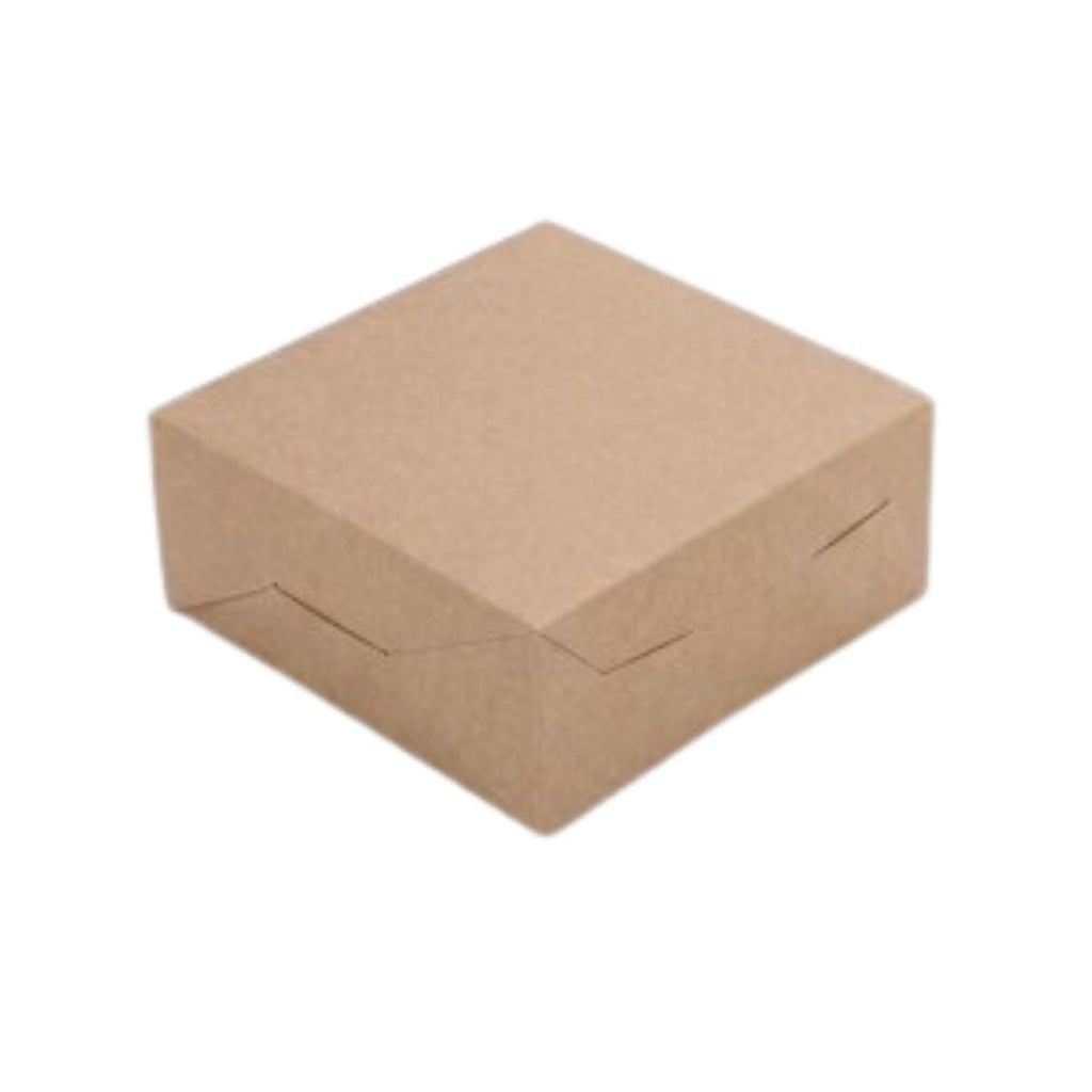 Brown Lock & Tab Bakery Box | 6 x 6 x 2.5 | Kraft | Recyclable