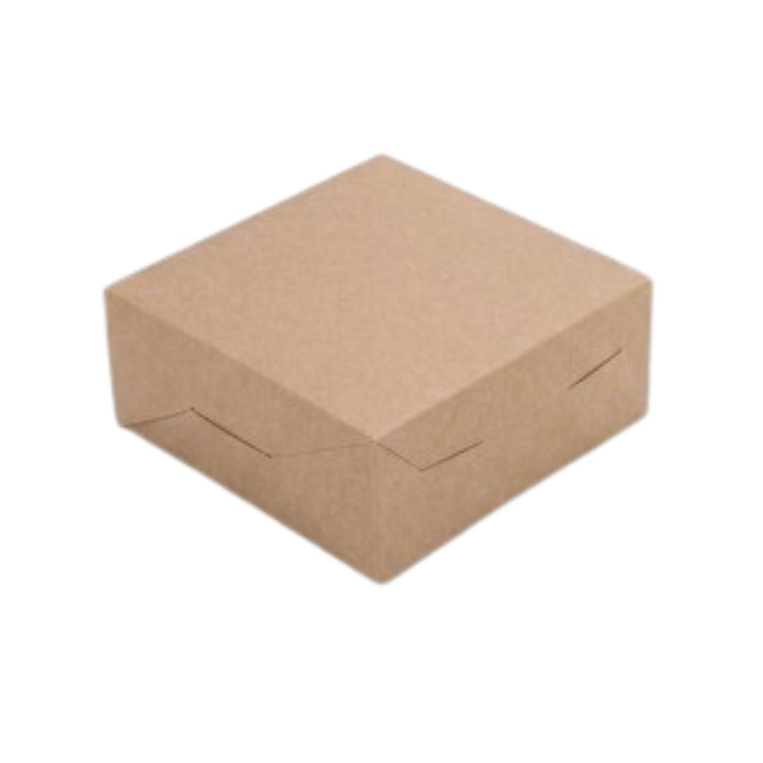 Brown Lock & Tab Bakery Box | 6 x 6 x 2.5 | Kraft | Recyclable