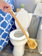 Toilet Brush with Handle| Reusable | Bamboo Handle w/Coconut bristles