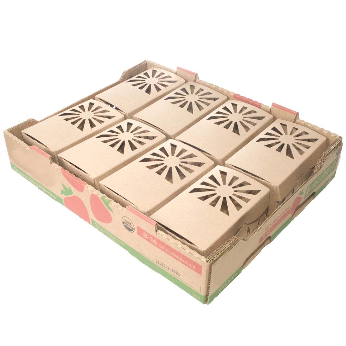 1 Quart Kraft Produce Container | Vented | Compostable & Recyclable