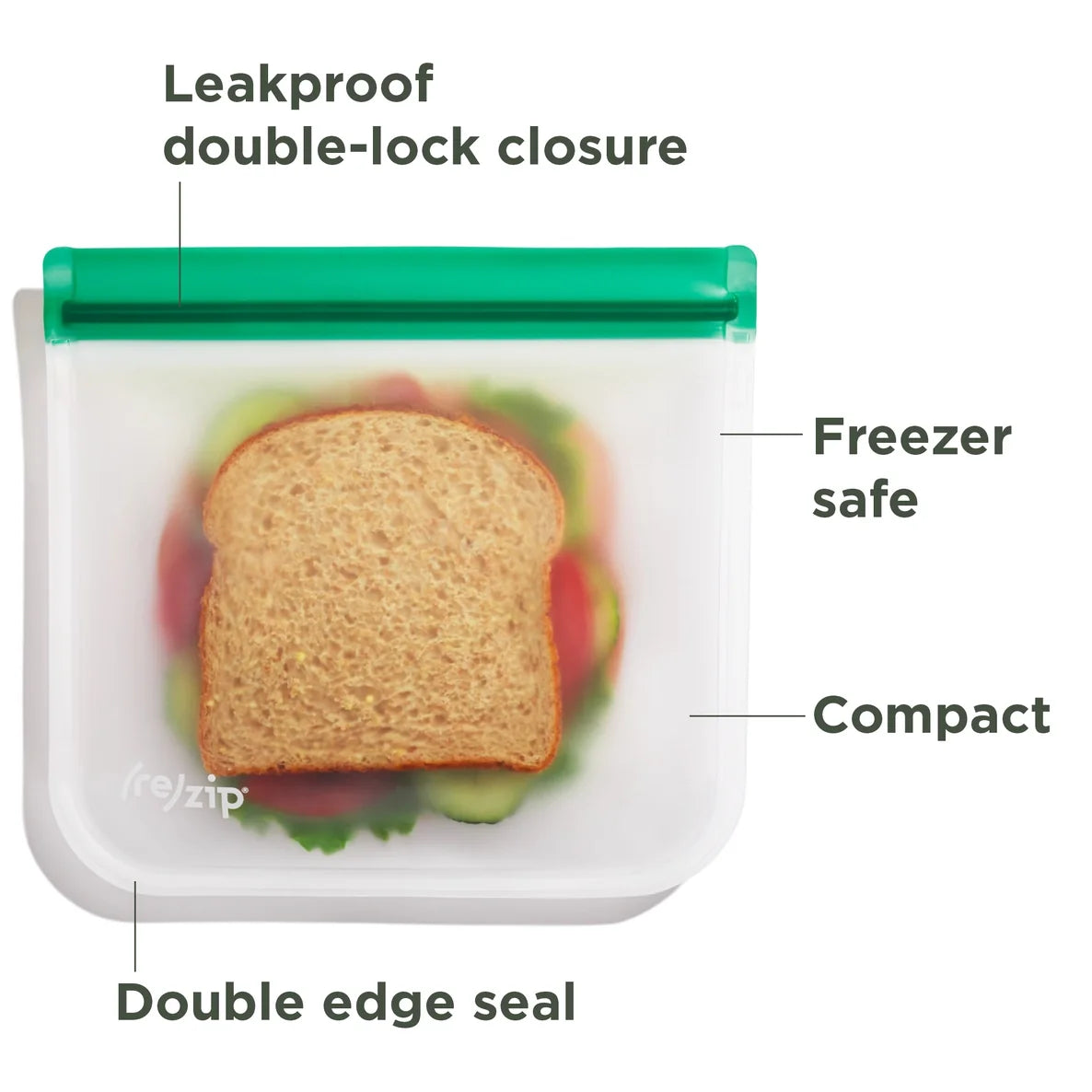Reusable Food Storage Bags | Set of 8 Reusable Zip Bags