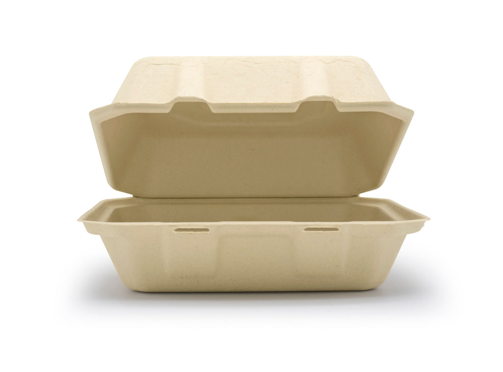8" x 8" Compostable Clamshell | 1 Compartment | No Added PFAS
